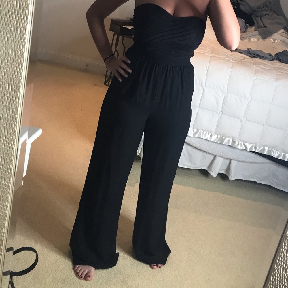 Strapless All black jumpsuit